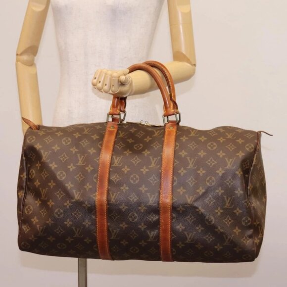 LOUIS VUITTON Monogram Keepall 50 Boston Bag M41426 LV Auth MX057 - Picture 3 of 16